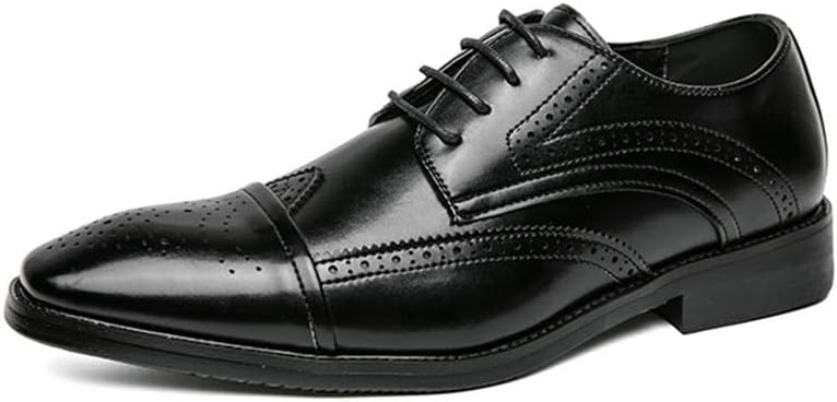 

Мужские классические туфли на шнуровке, броги дерби, удобная школьная обувь для мальчиков и подростков для работы, вечеринок и свадеб Kyoescai, черный