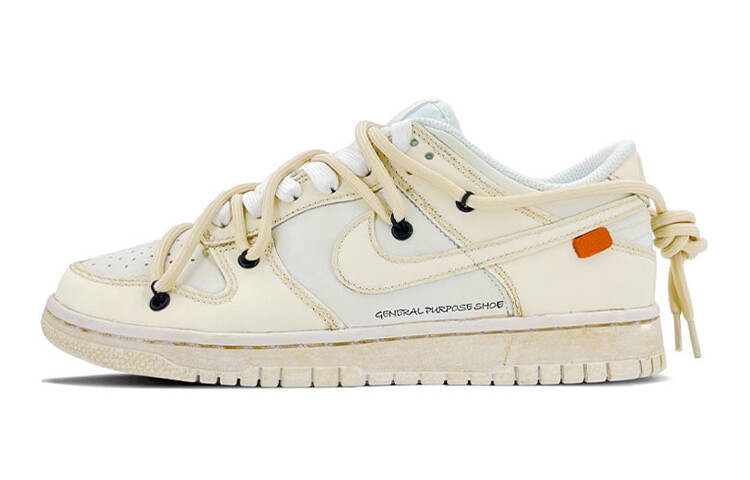 

Кроссовки Nike Dunk Skateboard Shoes Women's Low-Top Beige Yellow