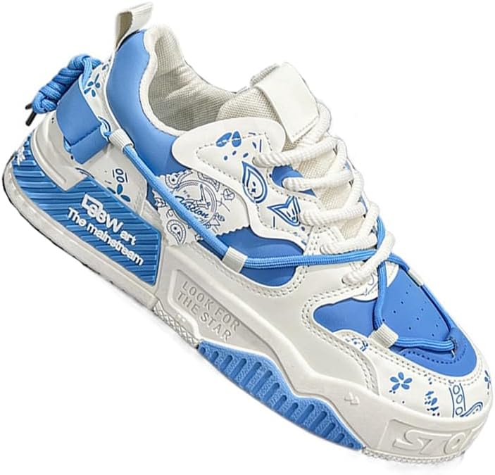 

Модные кроссовки для мужчин- универсальные, дышащие и комфортные для всех сезонов, Повседневная обувь на шнуровке и прочной подошвой из ПВХ, скейтбордовые туфли большого размера Clolinde