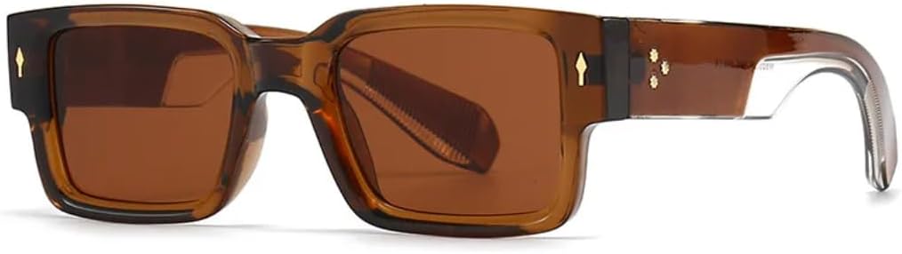 

Роскошные солнцезащитные очки для женщин и мужчин: модные, классические, винтажные, с заклепками, в стиле панк, с защитой от УФ-излучения UV400 (цвет «чай») TVTBBVV, Tea Tea