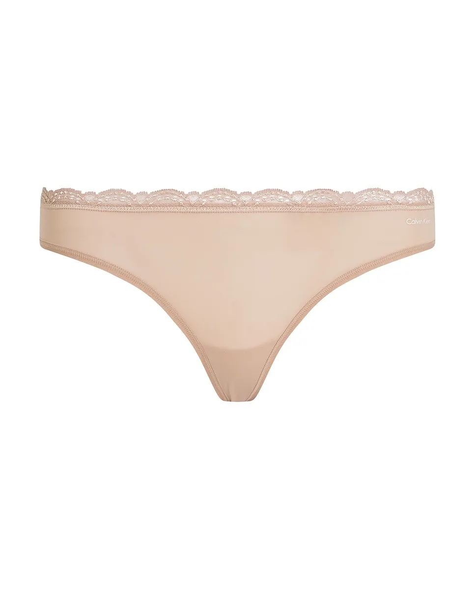 Стринги MF STRETCH W LACE Calvin Klein, бежевый — фото 4