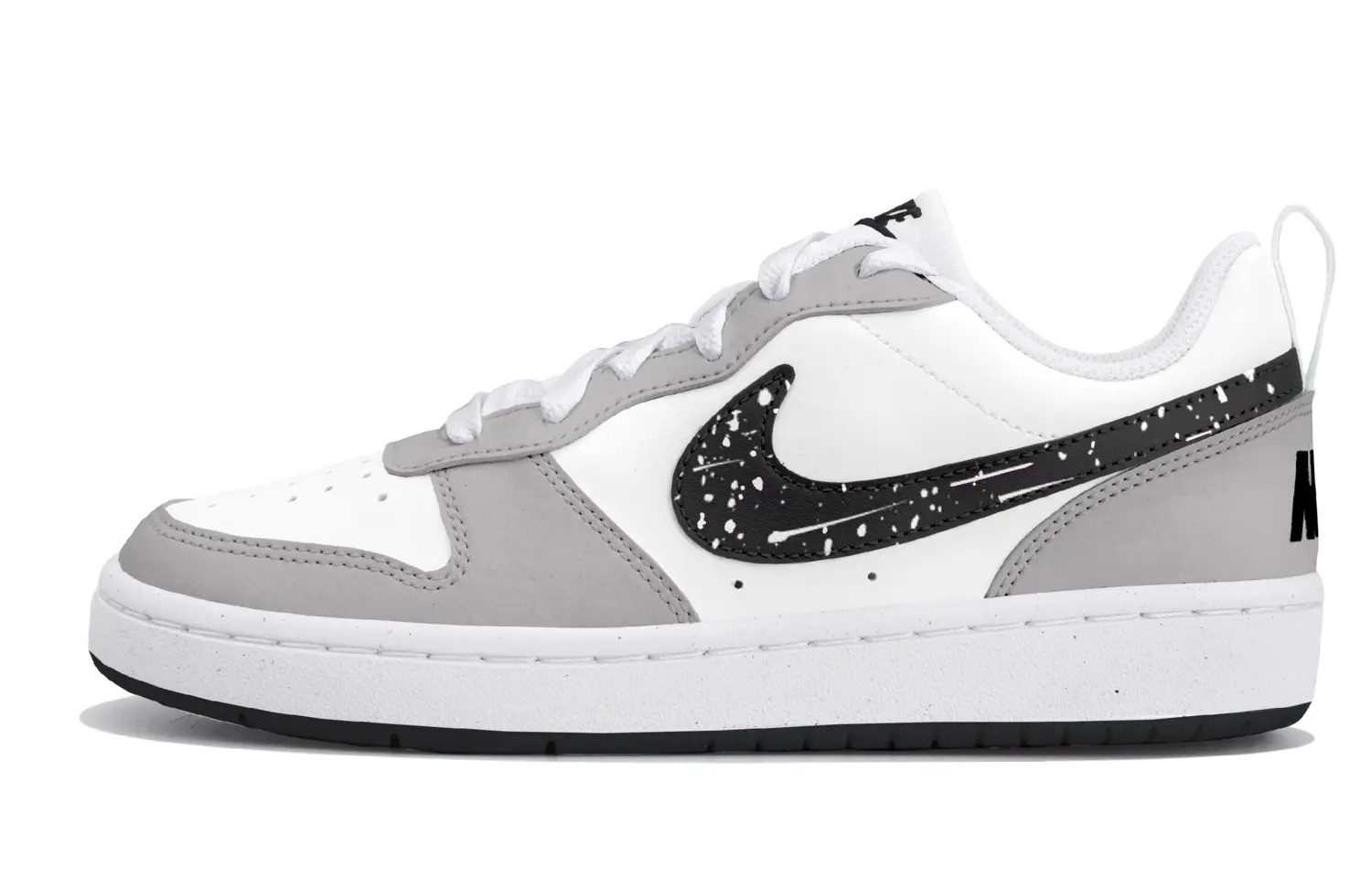 

Nike Детские низкие скейтбордистские кроссовки Court Borough из синтетической кожи, серые и черные, для подростков