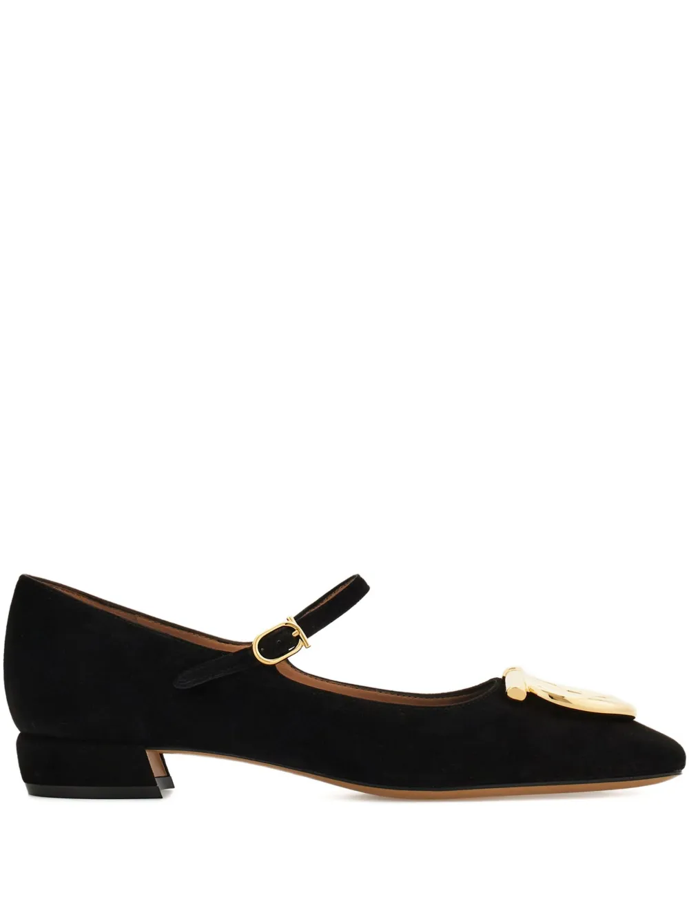 Туфли-лодочки с декором Gancini Ferragamo, черный