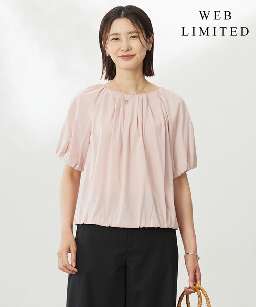 

Трикотажный топ Balloon J.PRESS Ladies, моющийся, розовый