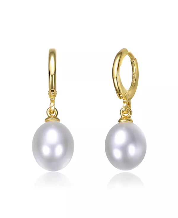 

Серьги-Подвески с имитацией жемчуга, покрытые 14-каратным золотом Rachel Glauber, white