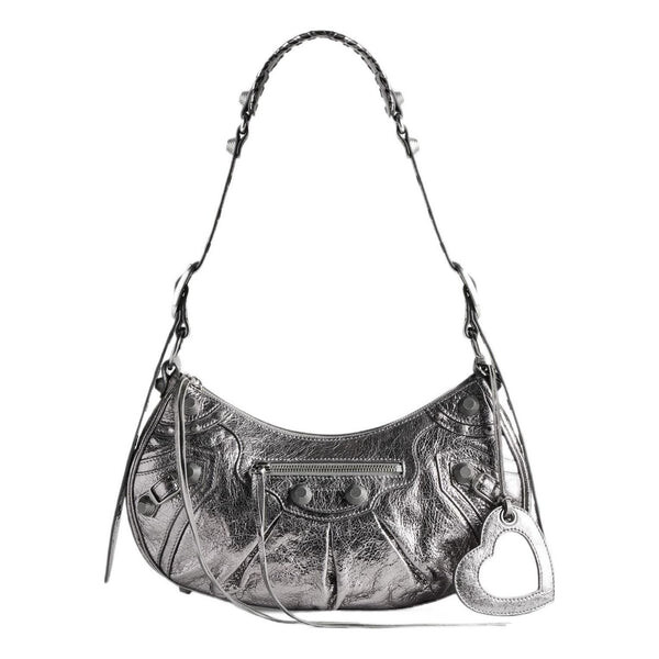 

Сумка le cagole small shoulder bag metallized 'silver' Balenciaga, серебряный