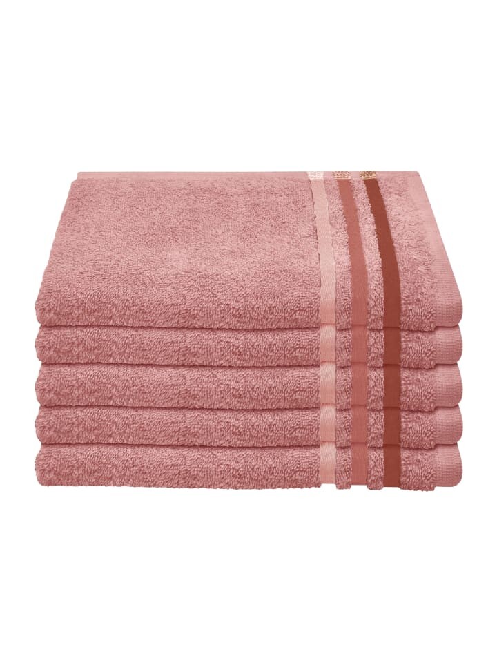 

Гостевое полотенце Schiesser Skyline Color im 5er Set, цвет altrosa