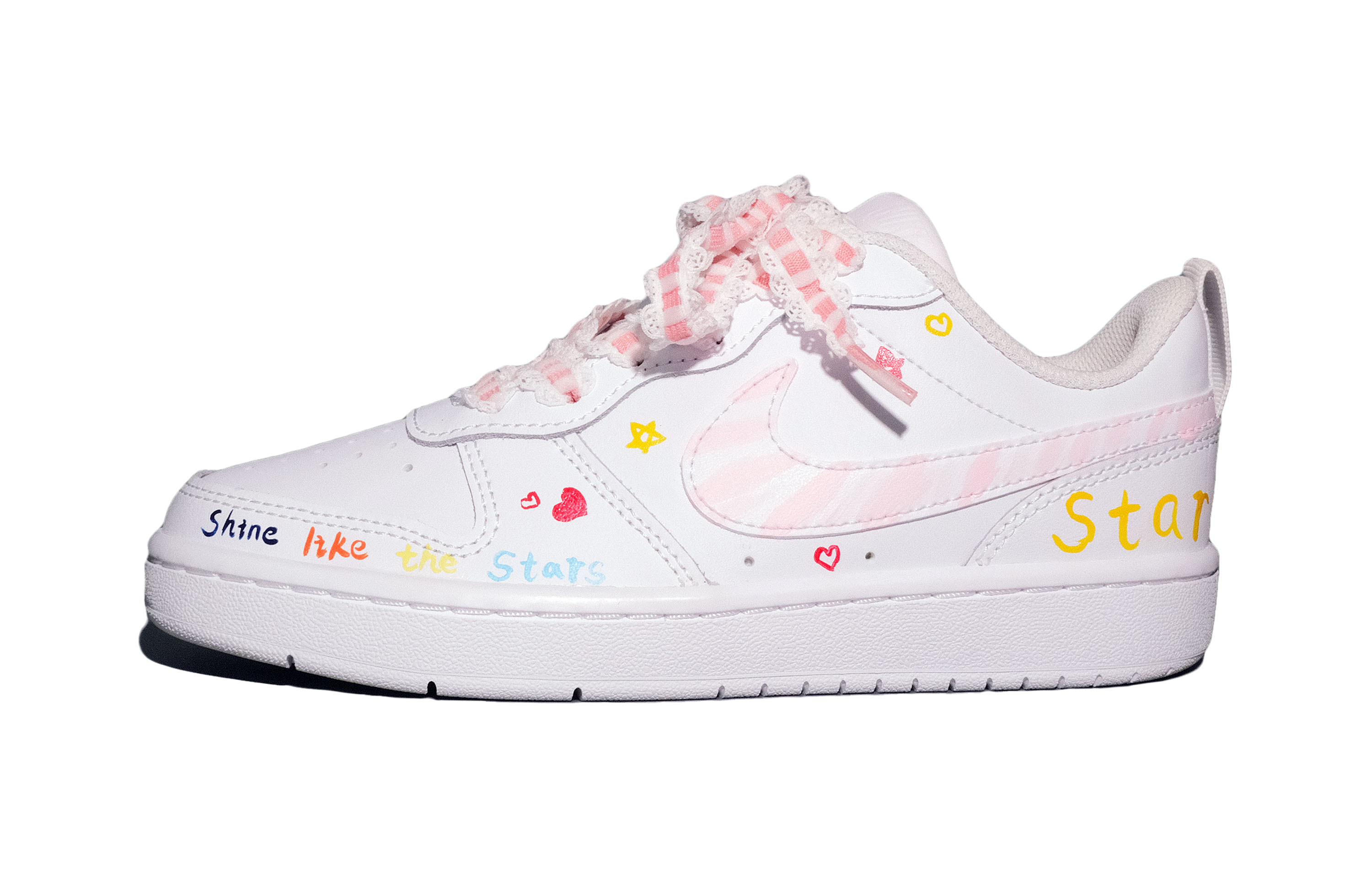 

Nike Court Borough Graffiti Mood Leather Low top Kids' Skateboarding Shoes White