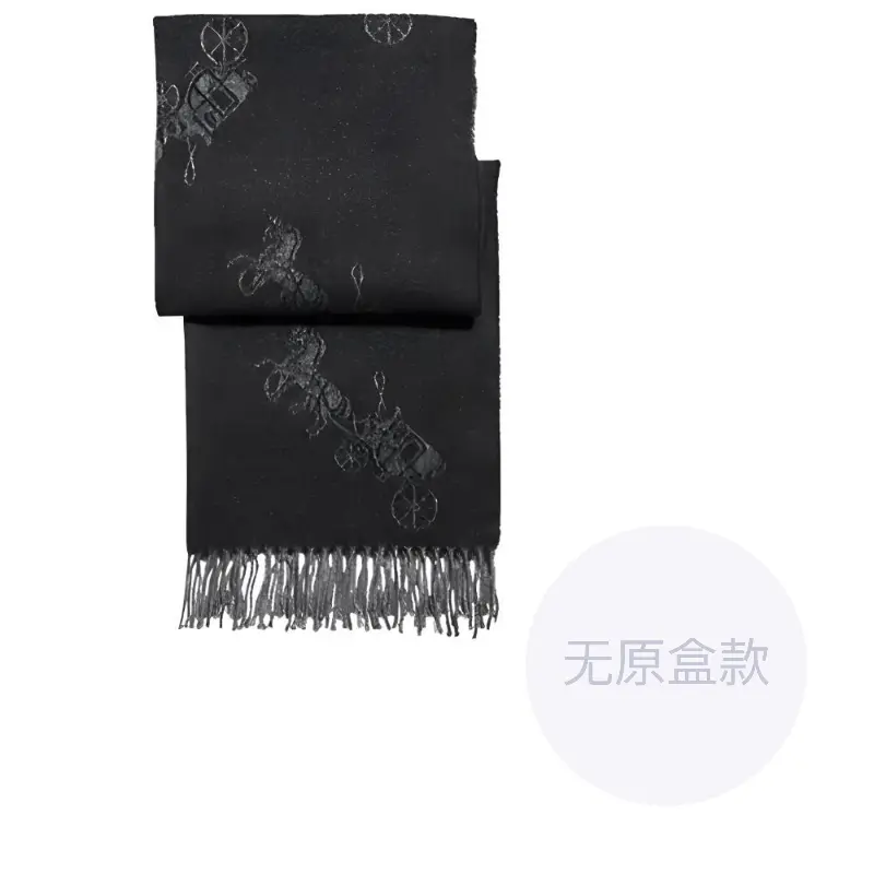 

COACH Шерстяной кашемировый вязаный шарф Unisex Black