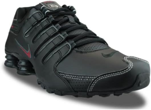 Мужские беговые кроссовки Nike Shox NZ, черный/красный/белый — фото 3