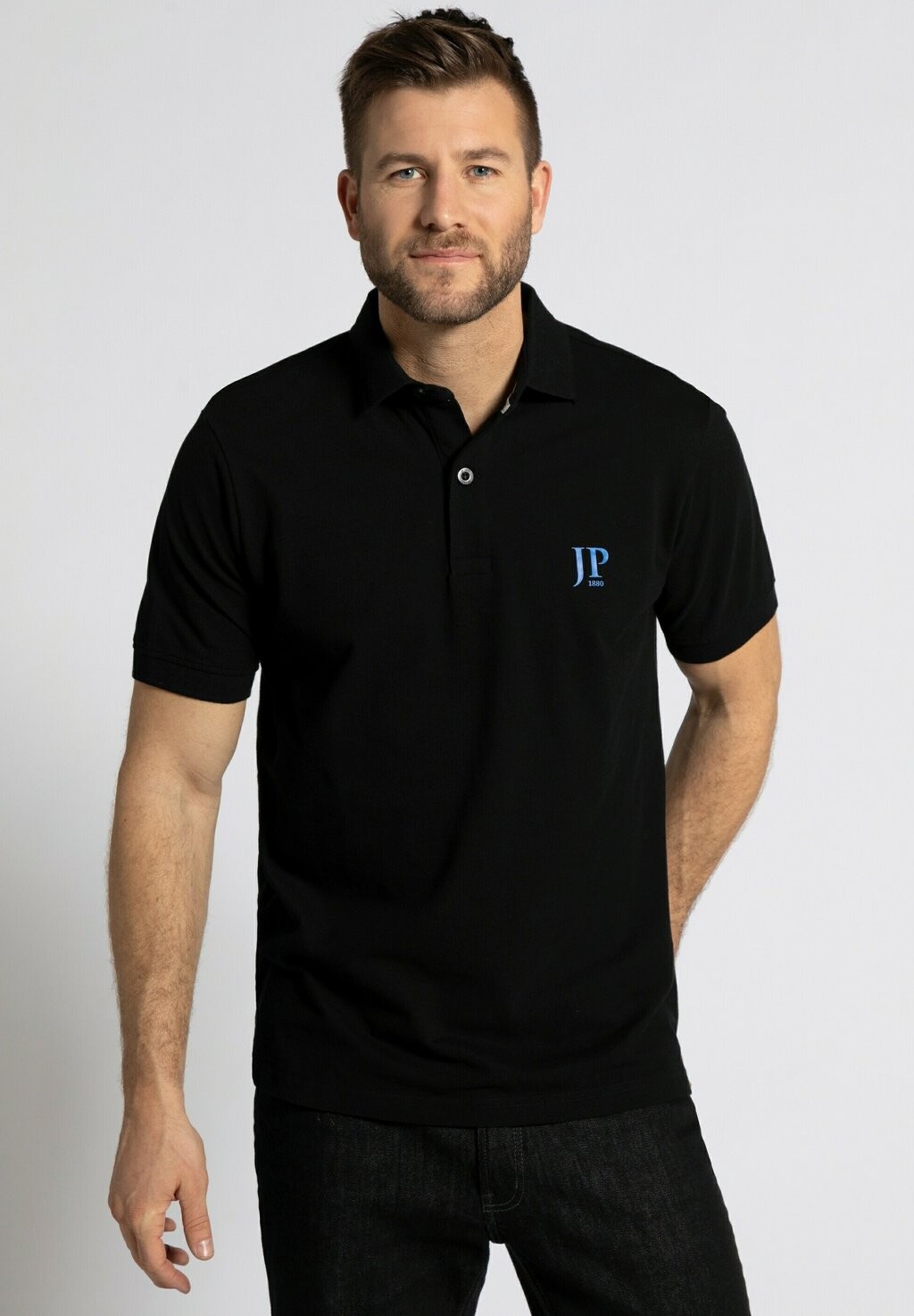 

Рубашка-поло GROSSE GRÖSSEN BIS 7XL 2ER-PACK SEITENSCHLITZE REGULAR FIT JP1880, цвет tintenblau/schwarz