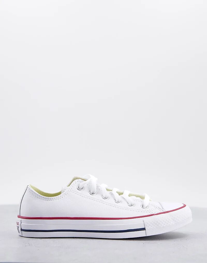 Кроссовки Chuck Taylor All Star Ox из белой кожи Converse