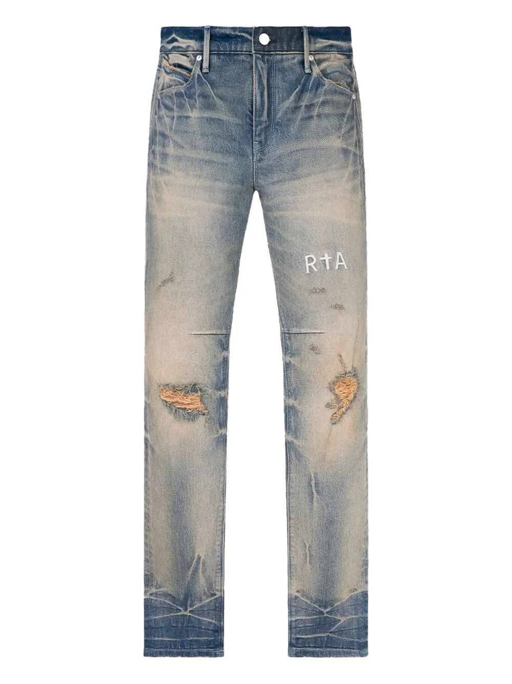

Джинсы Clayton с эффектом потертости RTA, синий