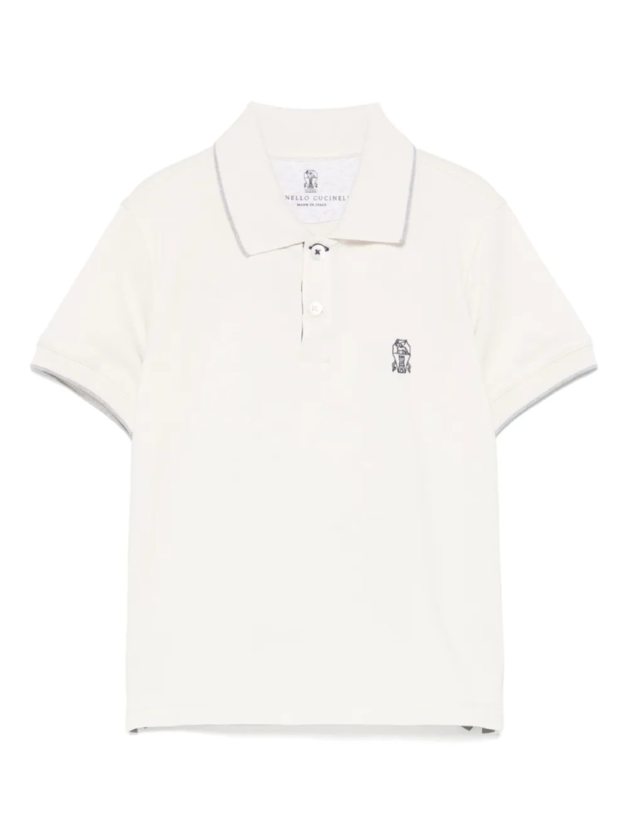 

Рубашка поло из пике Brunello Cucinelli Kids, белый