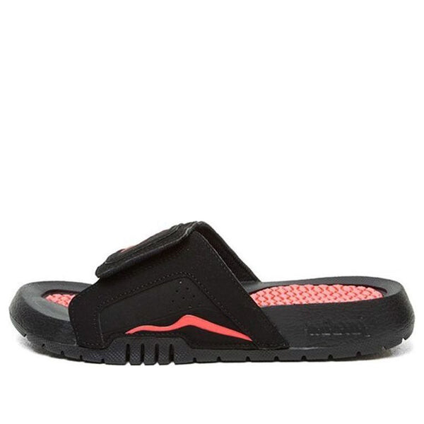 

Тапочки hydro vi retro infrared black red sports slippers 'black infrared 23' Air Jordan, черный