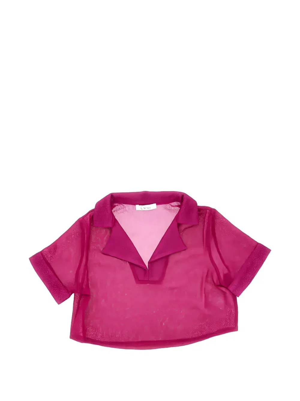 Укороченный топ с металлическим блеском Oseree Kids, розовый