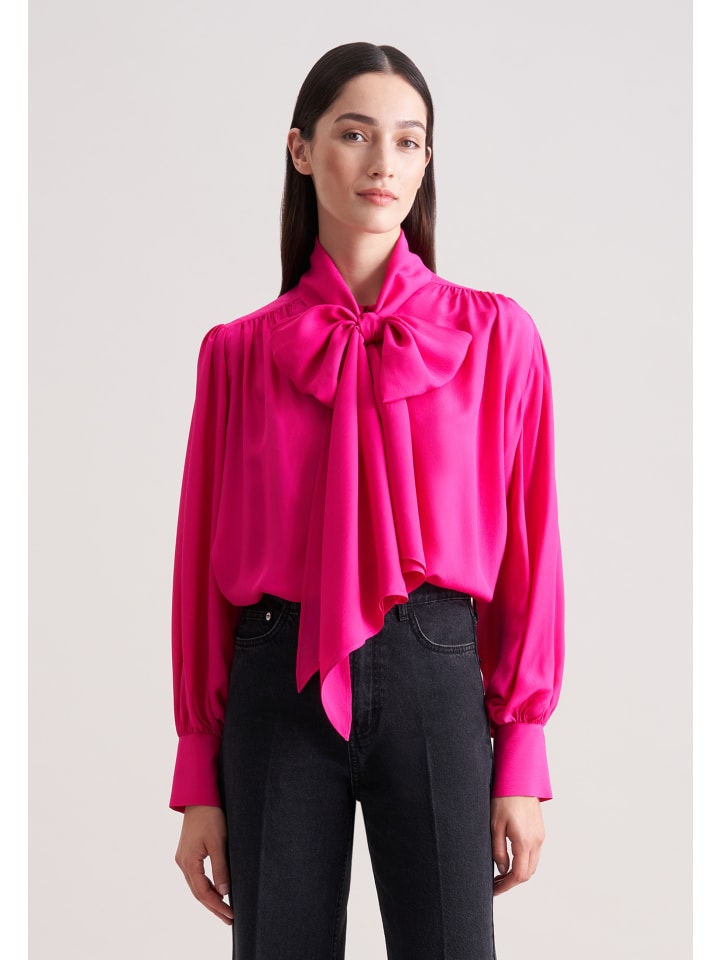 

Обычная расклешенная блузка розового цвета Seidensticker