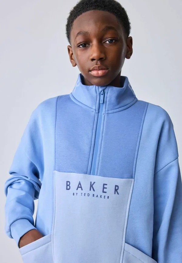Свитшот с воротником-стойкой и контрастными цветовыми блоками Baker By Ted Baker, Blue — фото 4