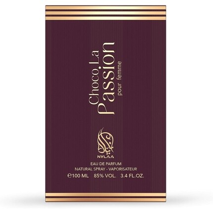 Женские духи Choco La Passion 100 мл Edp от Nylaa с фруктовыми нотами шоколадного мускуса и ванили, Parfum De Luxe Collection — фото 3