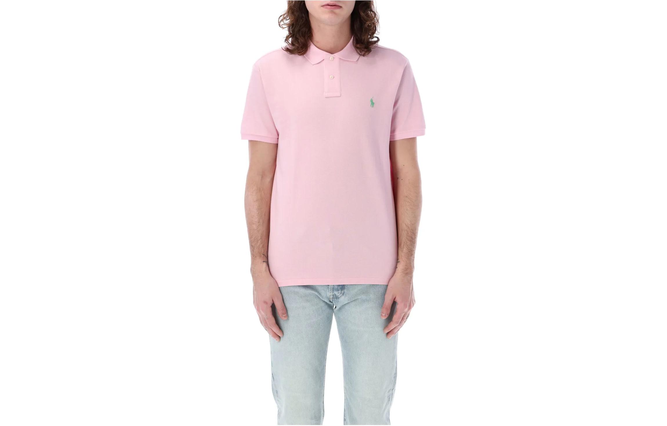 

Футболка поло мужская розовая Polo Ralph Lauren