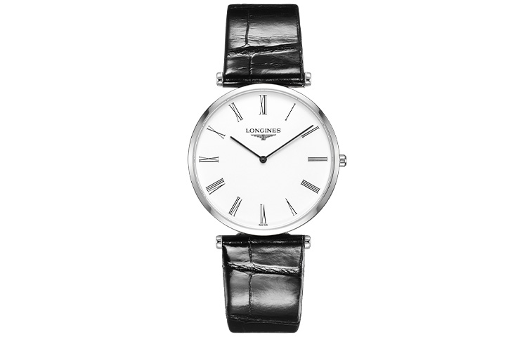 

LONGINES Часы Jialan Collection Quartz Movement Men's Watch Watch 37*5mm White Dial Stainless Steel Case Leather Strap, White Dial