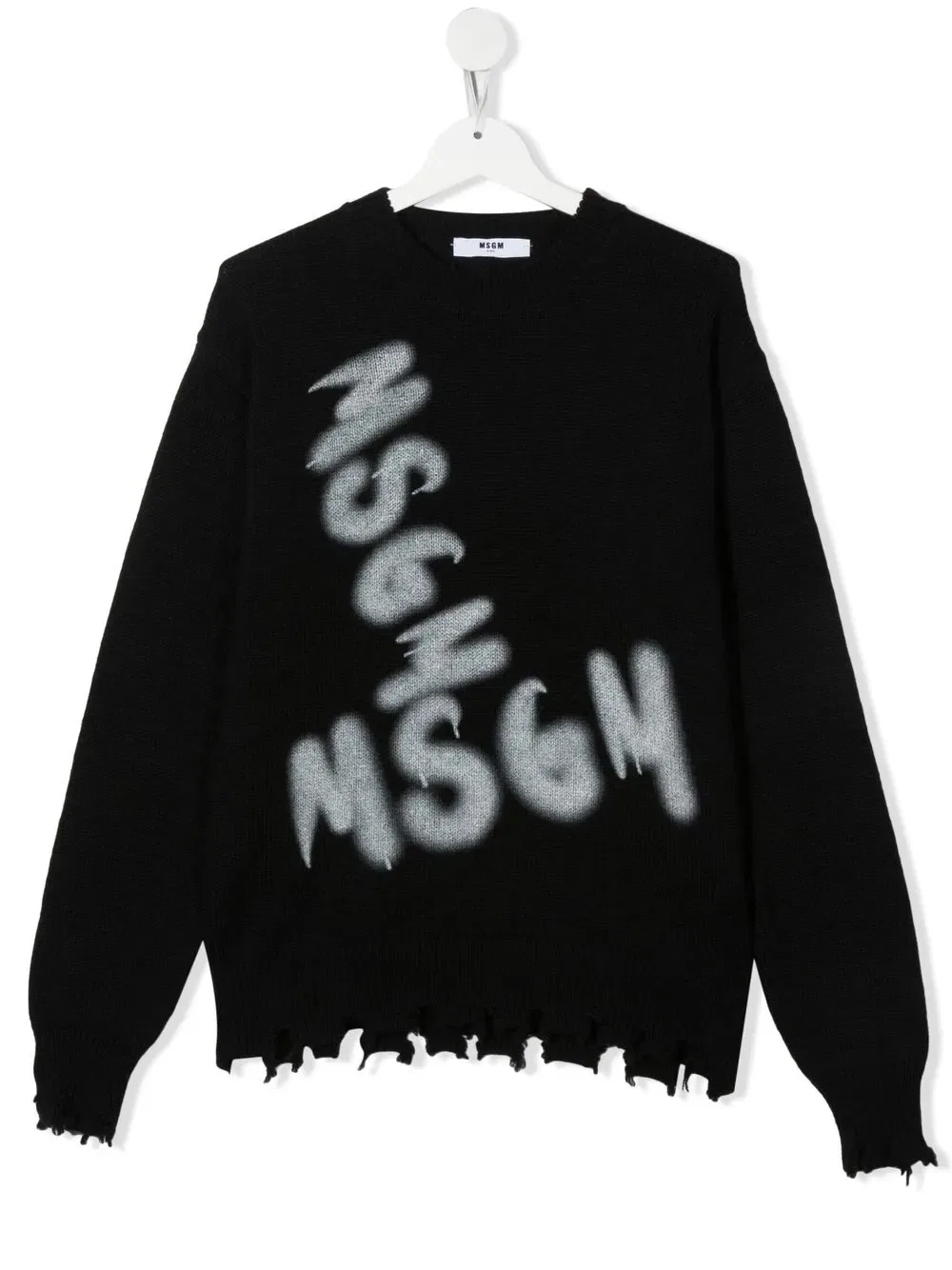Подростковый джемпер с логотипом Msgm Kids, черный