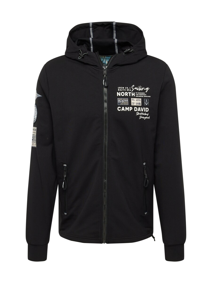 

Толстовка с капюшоном на молнии CAMP DAVID Zip-Up Hoodie, черный
