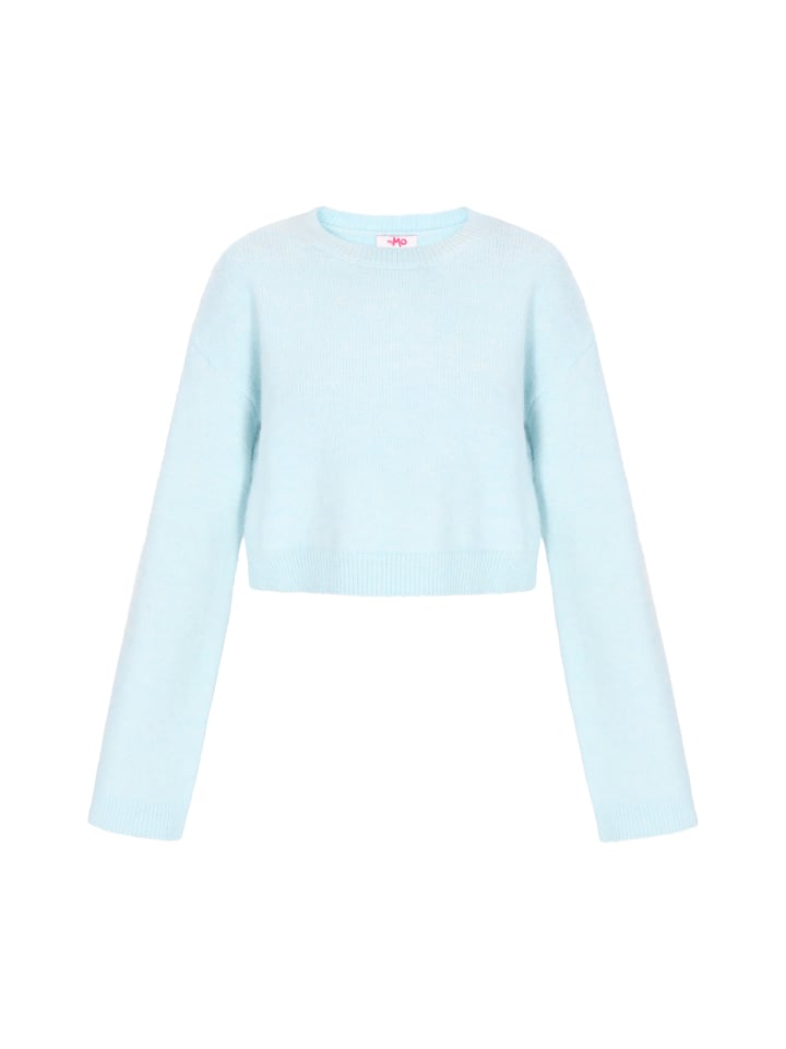 

Женский свитер светло-голубого меланжевого цвета myMo