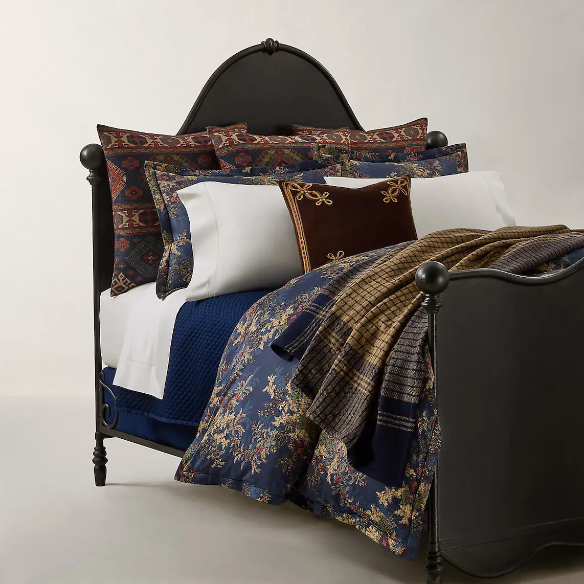 

Пододеяльник Ludlow Ralph Lauren Home из хлопкового атласа, военно-морской