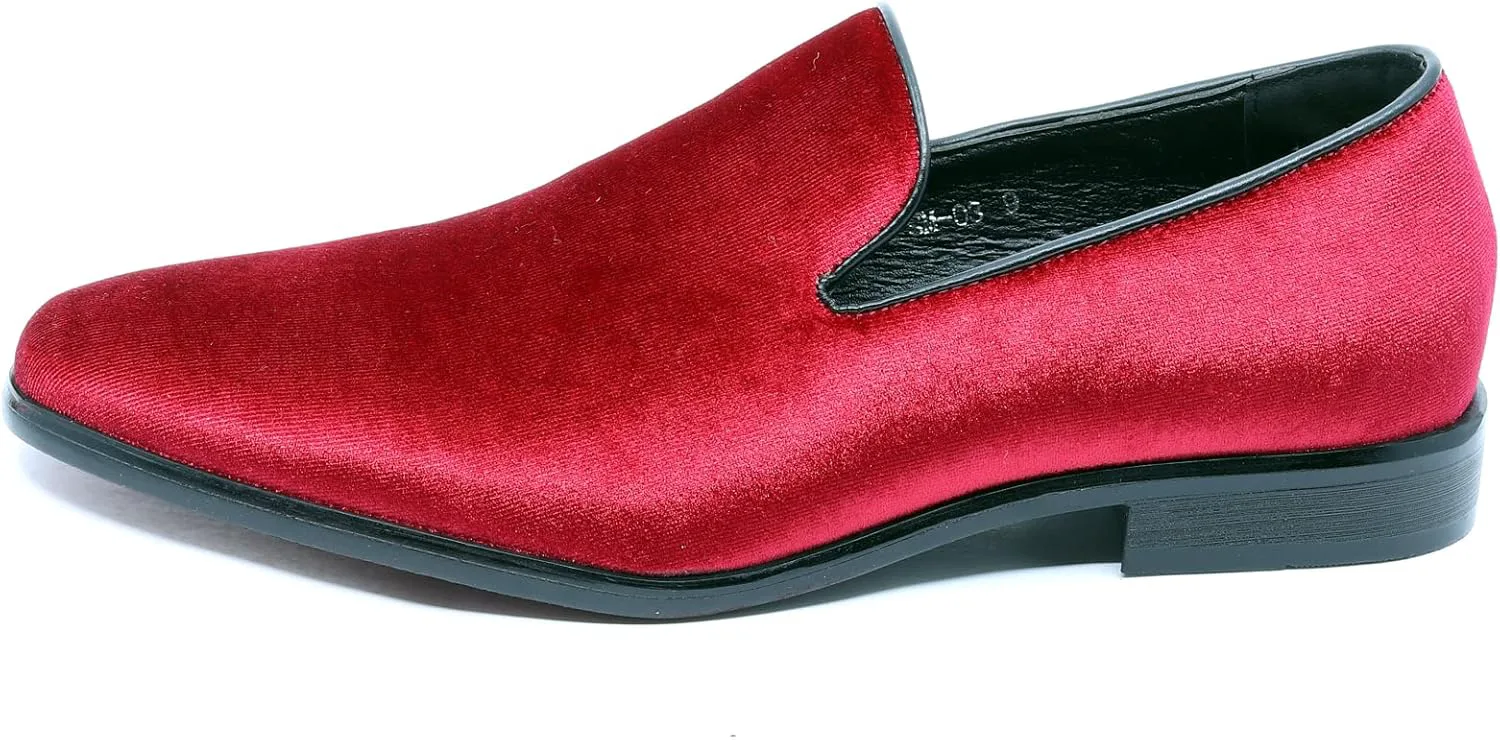 

Мужские винтажные бархатные дизайнерские классические туфли-лоаферы SM-03 Metrocharm, красный