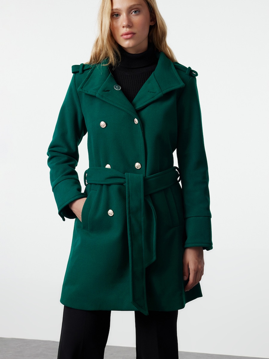 

Пальто межсезонное Trendyol, темно-зеленый