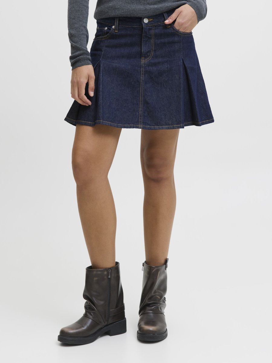 

Юбка JJXX JXALORA PLEATED SKIRT, Dark Blue Denim/Dark-Blue Denim
