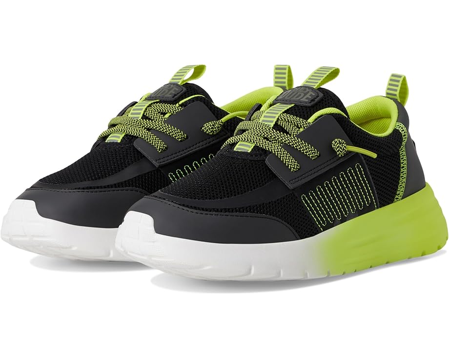 

Кроссовки Hey Dude Kids Sirocco Play Sport Block, цвет Black/Lime Punch