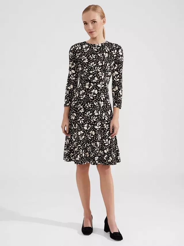 

Платье Hobbs Petite Ami Ecovero Mini, цвет black/multi