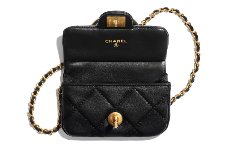 CHANEL Мини-сумка из коровьей кожи, клатч, сумка через плечо, кроссбоди, картхолдер Women's Black — фото 2
