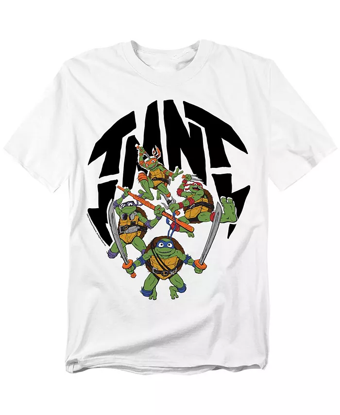 

Футболка Big & Tall TMNT Mutant Mayhem с панцирем черепашки Teenage Mutant Ninja Turtles, белый