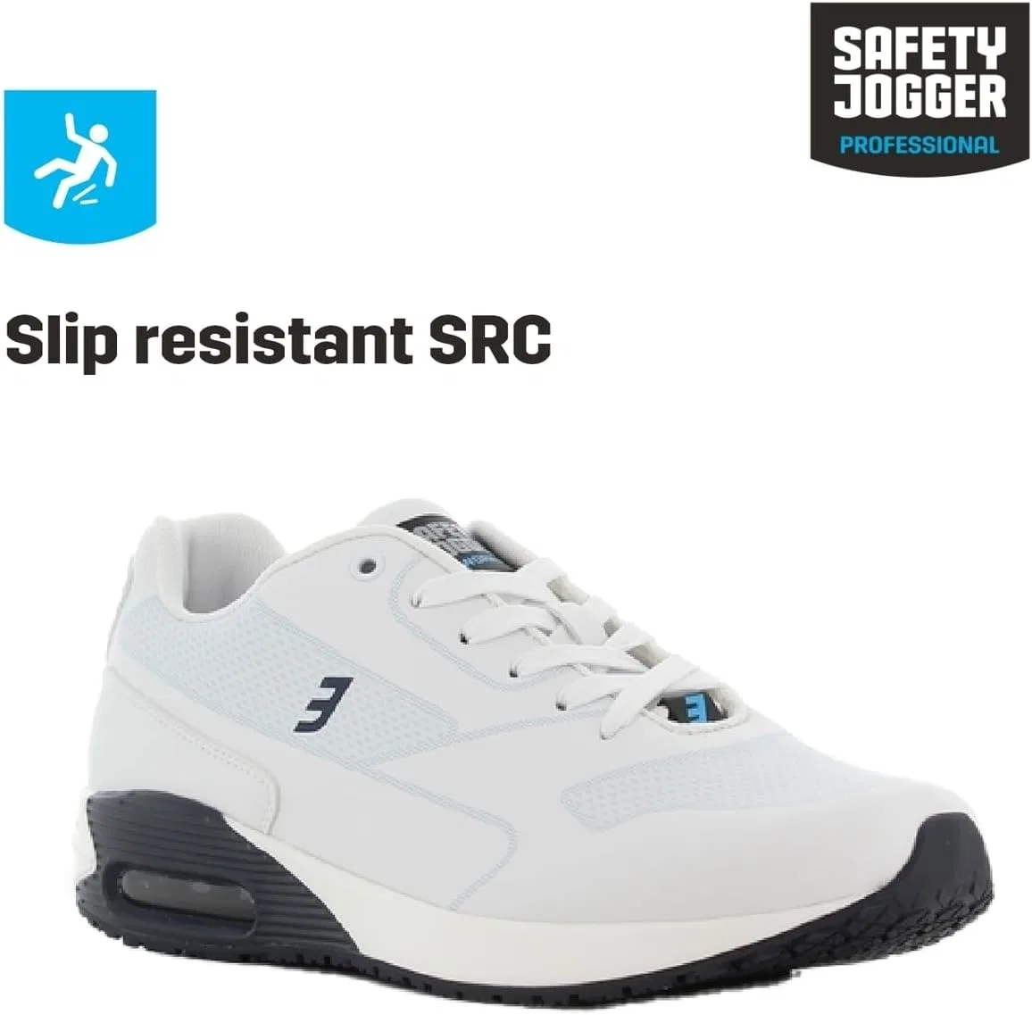 Мужская профессиональная обувь для здоровья Oxypas Justin SAFETY JOGGER, 2-White Dark Blue — фото 3