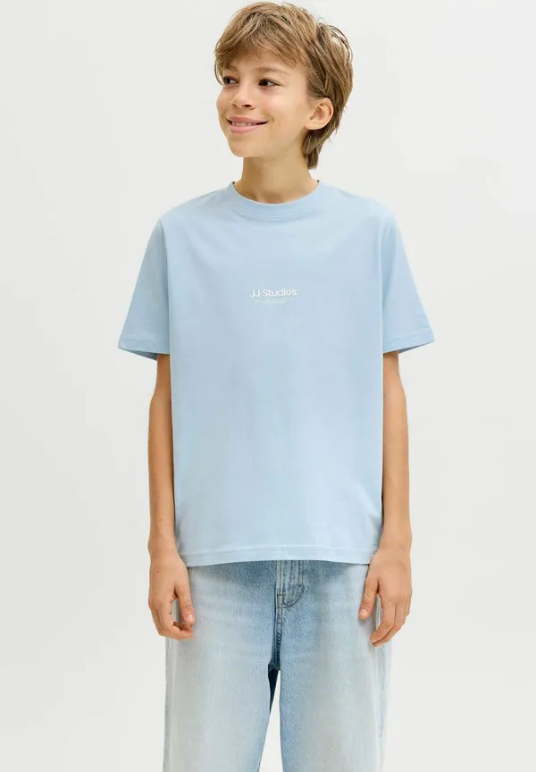 Футболка jjesoho с круглым вырезом, базовая футболка noos. Jack & Jones Junior, Celestial Blue — фото 2