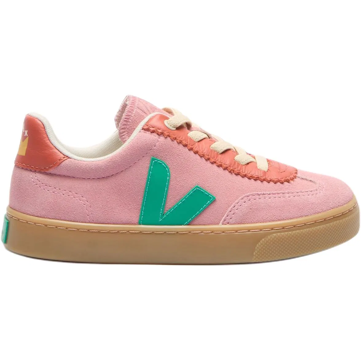 Кроссовки для скейтбординга VEJA x Jelly Mallow Collaboration из кожи и замши розовые детские — фото 3