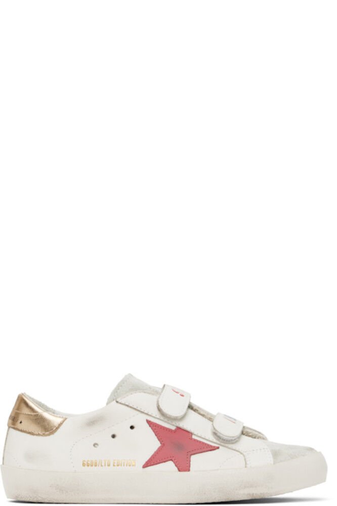 

Детские белые и розовые кроссовки Golden Goose Edition Golstar Bonpoint