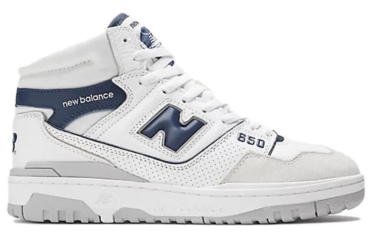 New Balance NB 650 Vintage Баскетбольные кроссовки унисекс, Белый/Синий — фото 3