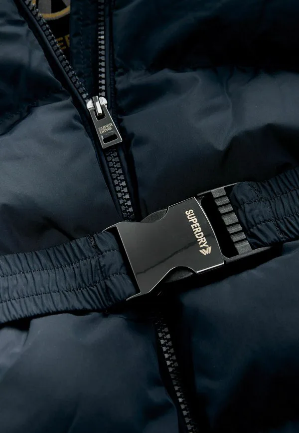 Зимняя куртка-пуховик прямого кроя с поясом Superdry & Co, Navy — фото 3