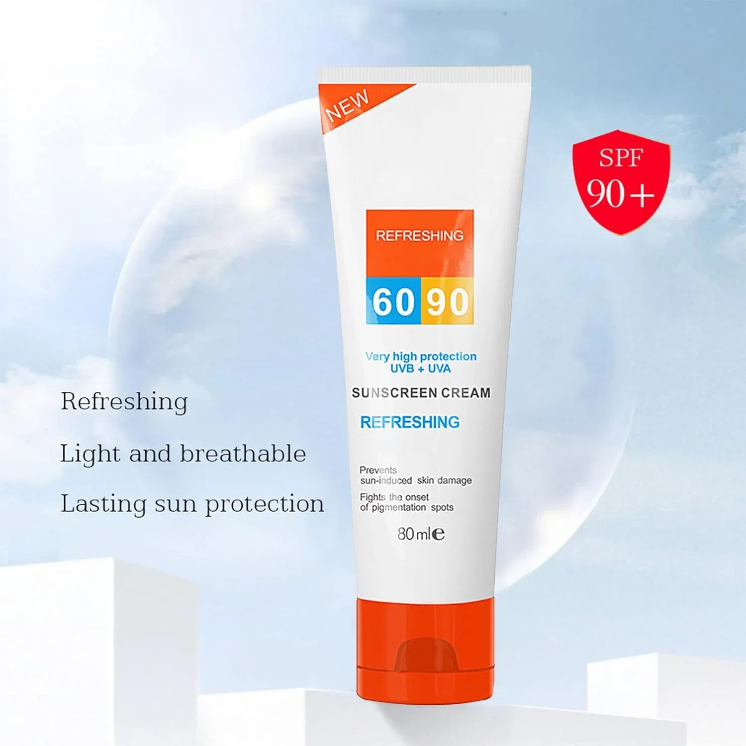 Солнцезащитный спрей-стик SPF 60 Generic белый 80 мл — фото 4