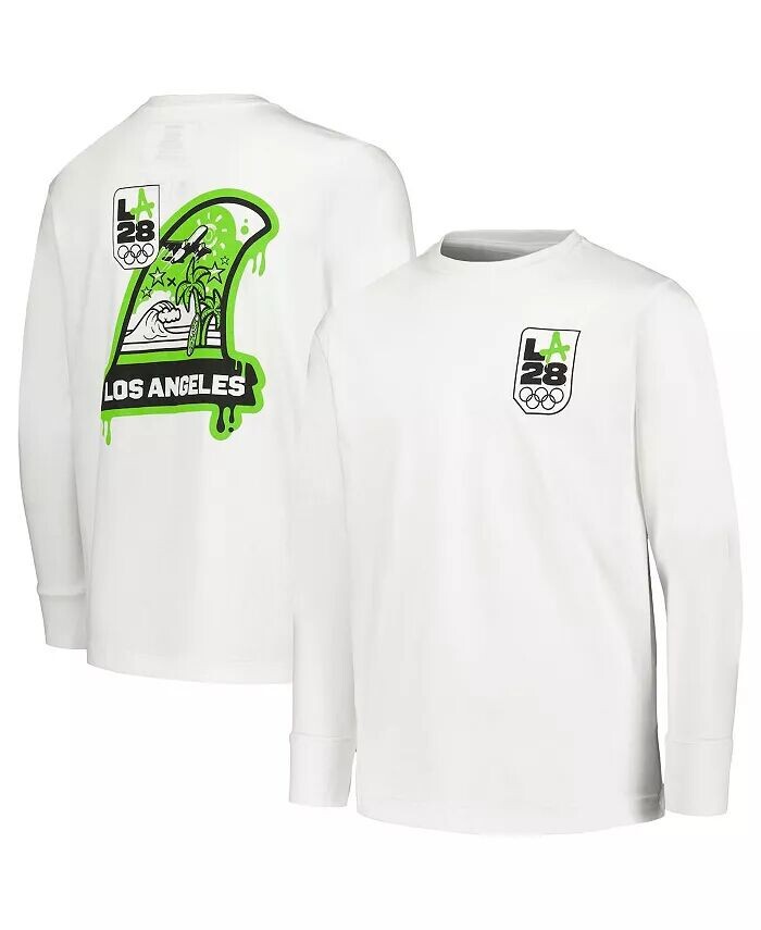 

Белая футболка с длинным рукавом Big Boys LA28 Summer Olympics Outerstuff, белый