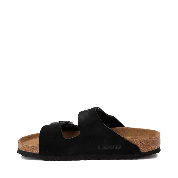 Сандалии Womens Birkenstock Arizona Soft Footbed Slide Sandal, черный