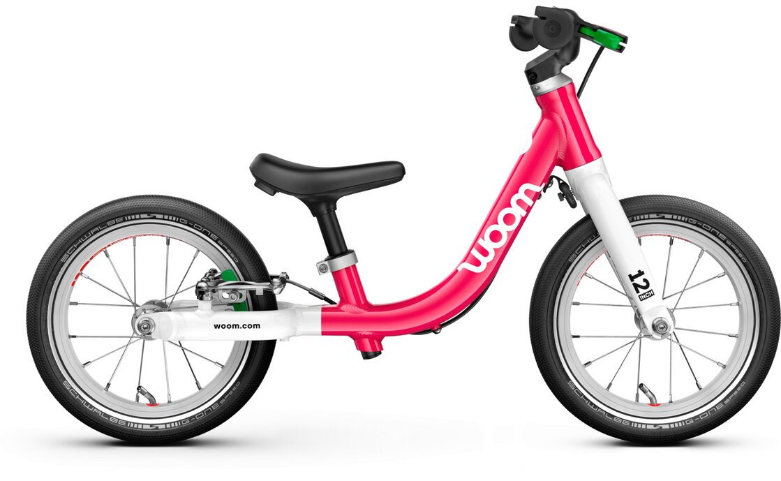 

Детский велосипед WOOM GO 1 - 12 дюймов - 2025, цвет Pink|hot pink