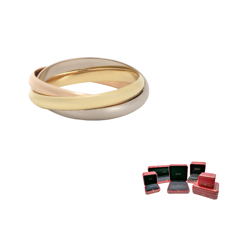 

Cartier Trinity Series 18K Gold 18K White Gold кольца Unisex Silver/Gold/Rose Gold