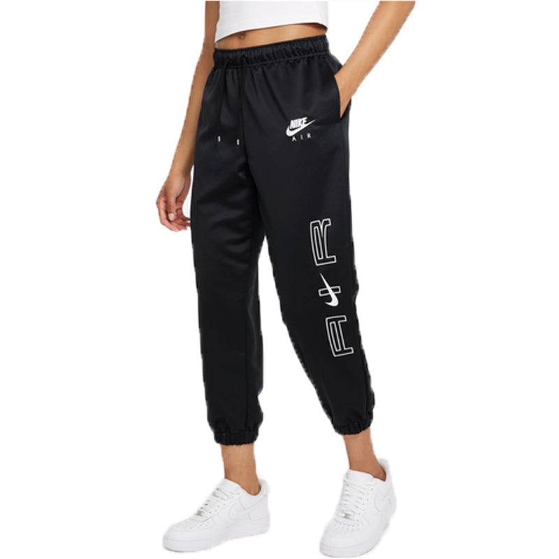 Спортивные брюки (WMNS) Nike Air Printing Sports Lacing Loose Bundle Feet Black Pants DD5426-010 — фото 3