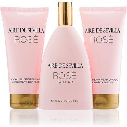 Aire de Sevilla Rose Set Молочко для тела Туалетная вода Гель для душа для женщин — набор из 3 шт. Instituto Español — фото 2