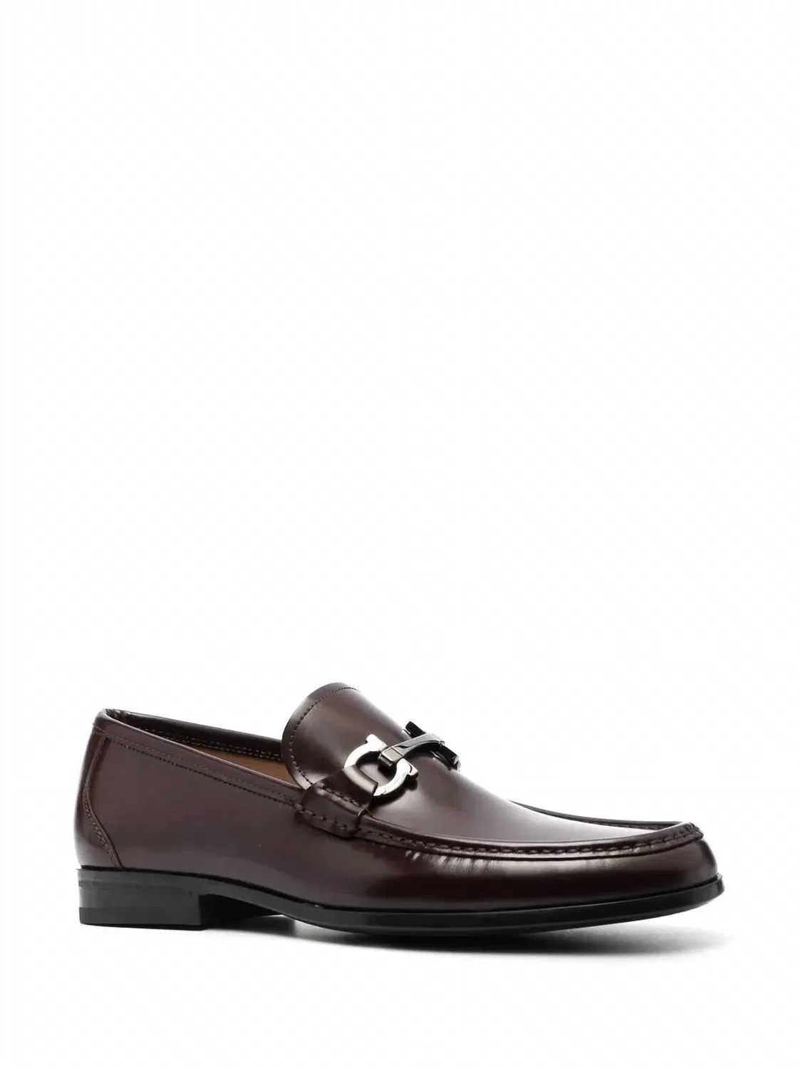 Salvatore Ferragamo Мужские лоферы Grandioso Gancini-Buckle фиолетового цвета — фото 2